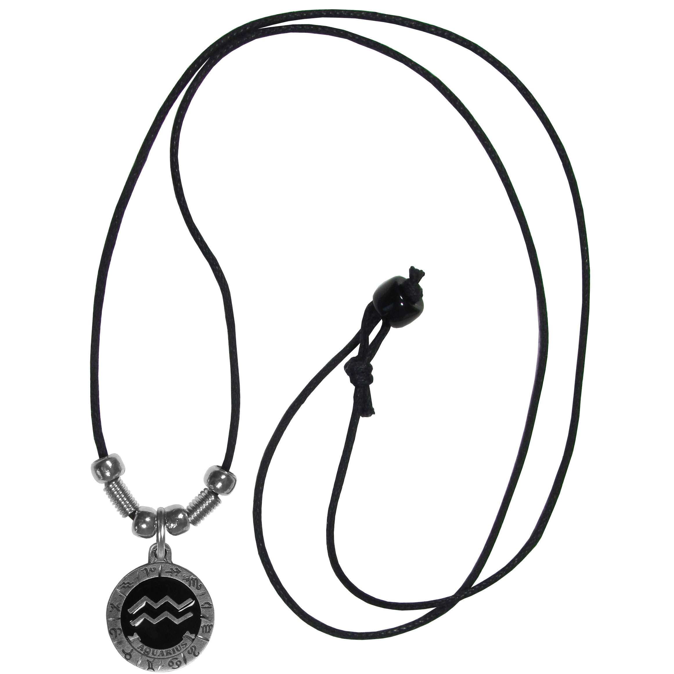 Zodiac Star Sign Aquarius Adjustable Cord Necklace